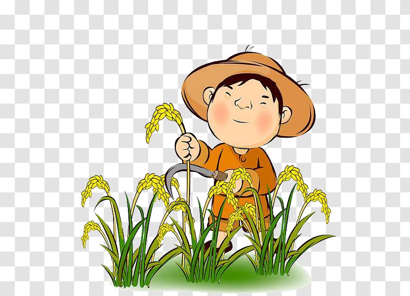 Farmer Rice Agriculture Harvest Clip Art - Happiness - The Who Receives Wheat Transparent PNG