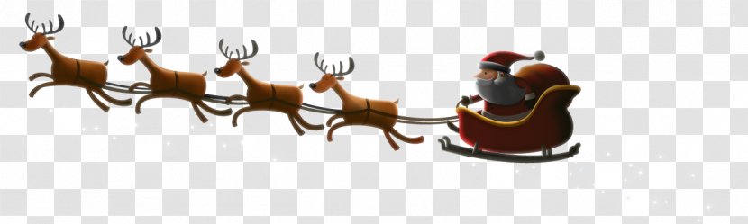 Santa Claus Reindeer Christmas - Animal Figure Transparent PNG