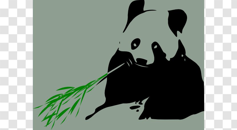 Giant Panda Bamboo Red Clip Art - Eating Cliparts Transparent PNG