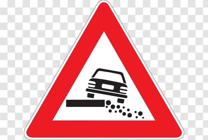 Loose Chippings Traffic Sign Road Warning - Flower - Travel Signage Transparent PNG