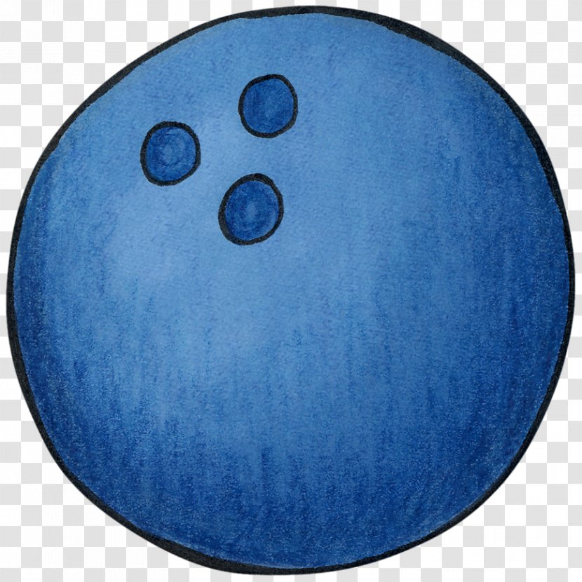 Ten-pin Bowling Ball Blue - Cobalt - Hand-painted Transparent PNG