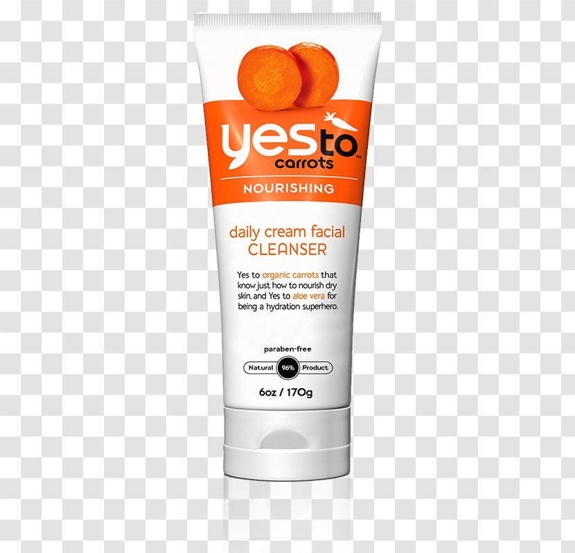 Yes To Carrots Daily Cream Facial Cleanser Cosmetics Moisturizer Tomatoes Detoxifying Charcoal Clear Skin Transparent PNG