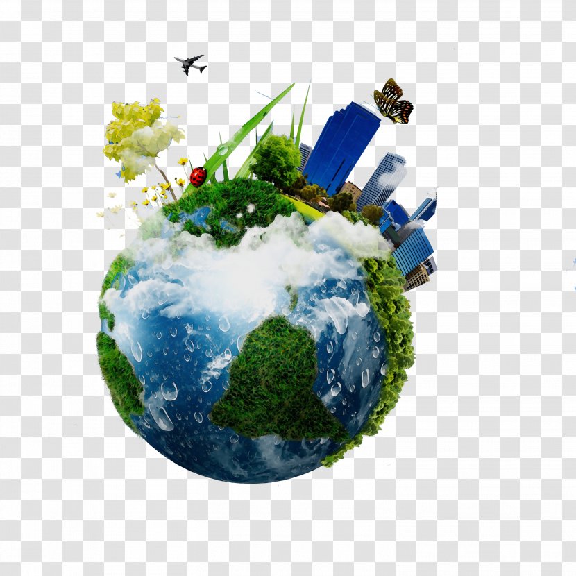 Earth World Planet Plant Globe - Paint - Interior Design Logo Transparent PNG