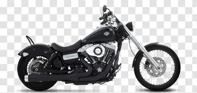 Exhaust System Harley-Davidson Super Glide Motorcycle Muffler - V Engine Transparent PNG