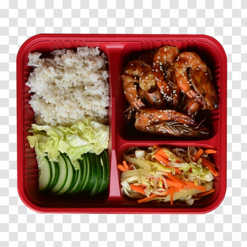 Bento Plate Lunch Side Dish Cooked Rice - Steaming - Still Shrimp Transparent PNG