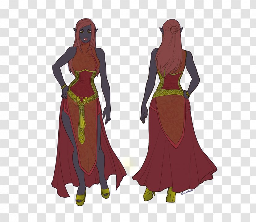 Drowtales Fashion Design Robe Gown - Costume Transparent PNG