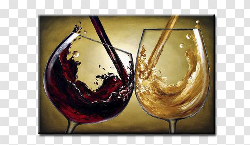 Wine Glass Oil Painting Canvas - Still Life Photography Transparent PNG