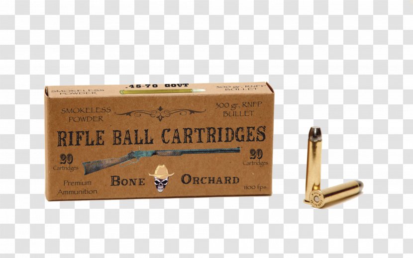 Bullet .45-70 Ammunition Cartridge Smokeless Powder - Watercolor Transparent PNG