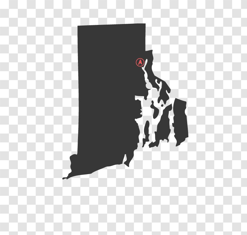 Flag Of Rhode Island Topographic Map - Black Transparent PNG