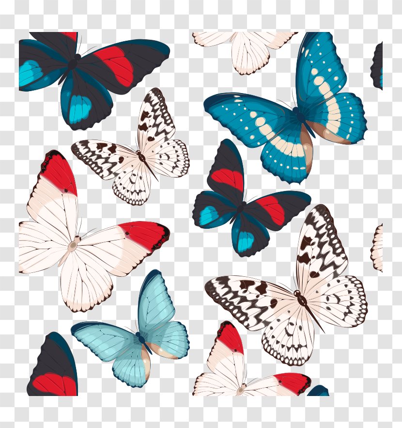 Butterfly Clip Art - Hand-painted Beautiful Colorful Fly Cartoon Transparent PNG