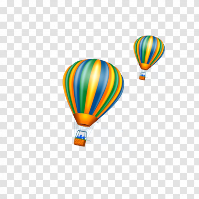 Hot Air Balloon - Striped Transparent PNG