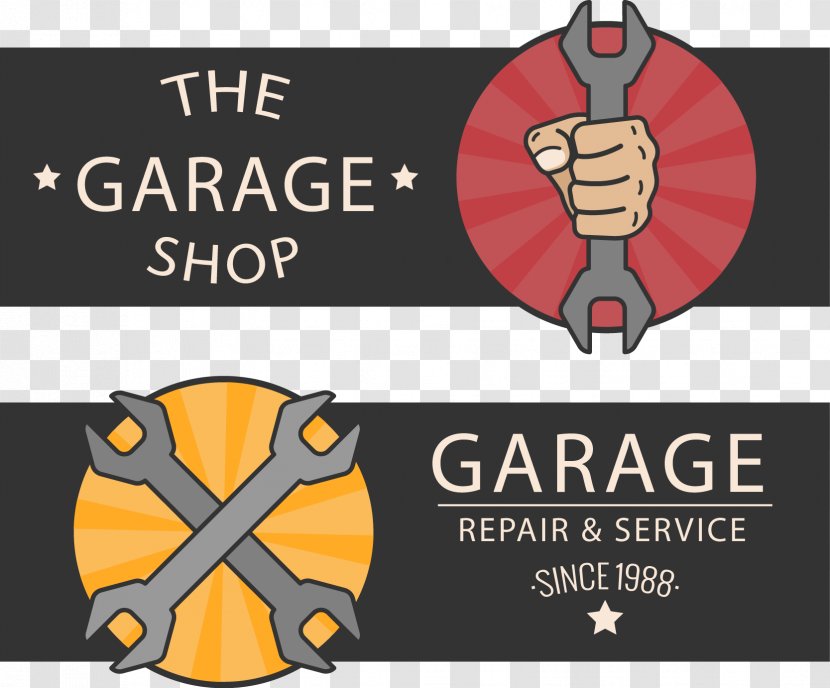 Car Automobile Repair Shop Poster Motor Vehicle Service - Vintage - 2 Retro Card Vector Transparent PNG