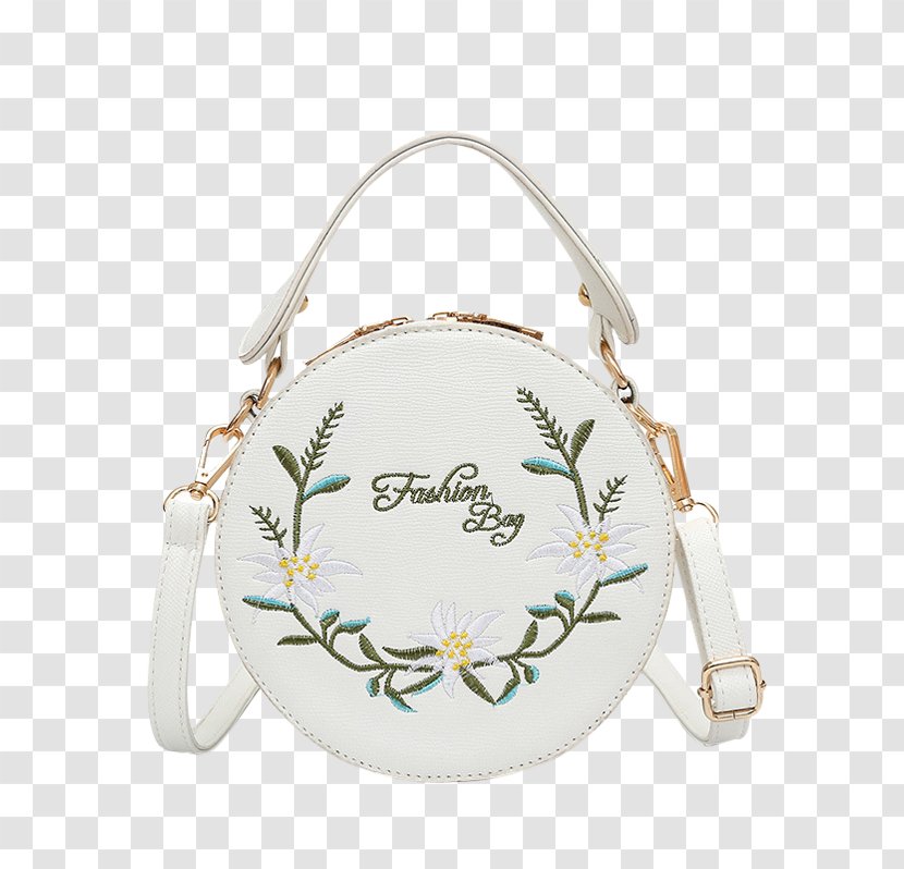 Handbag Embroidery Flower Shape Transparent PNG