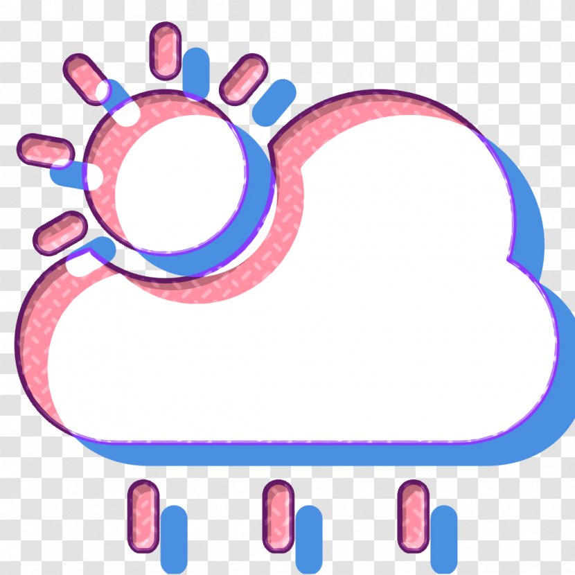 Cloud Icon Cloudy Forecast - Rainy - Magenta Weather Transparent PNG