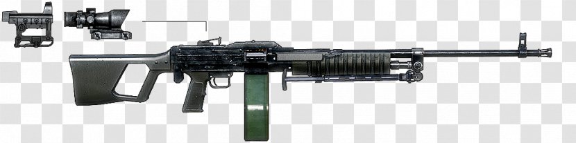 Battlefield: Bad Company 2 Gun Barrel Light Machine QJY-88 Weapon Transparent PNG