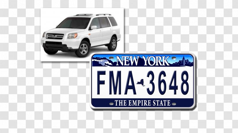 Vehicle License Plates Car 2007 Honda Pilot Motor Transparent PNG