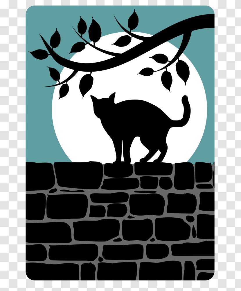 Black Cat Kitten Meow Plakat Naukowy - And White Transparent PNG