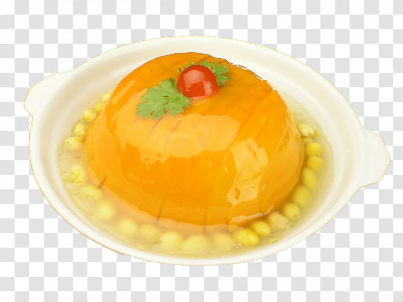 Mango Pudding Gelatin Dessert Vegetarian Cuisine Recipe Dish - Ginkgo Buckle Beijing Melon Transparent PNG