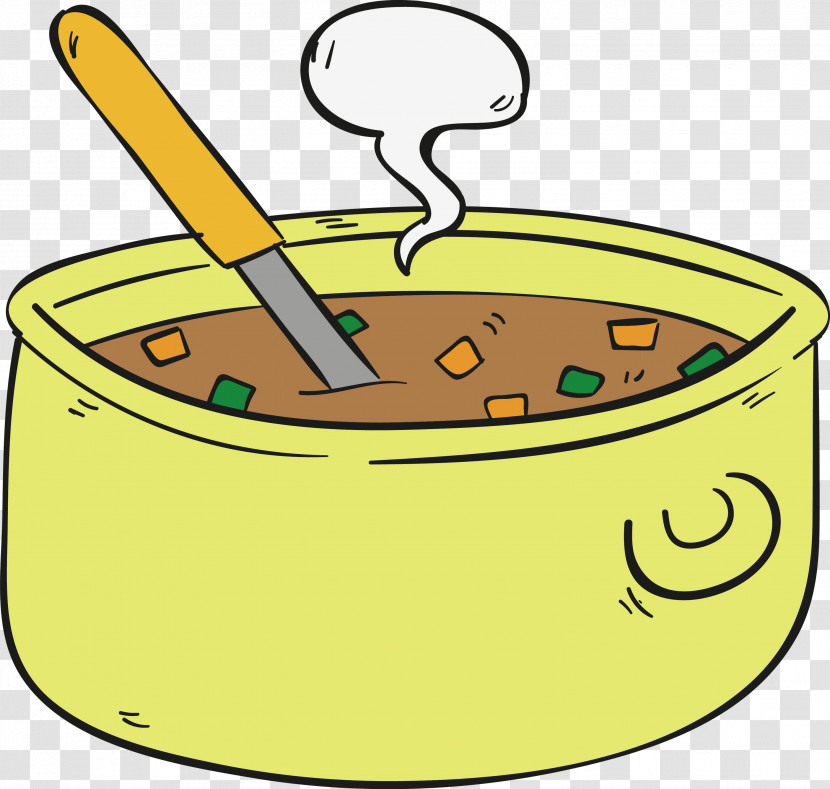 Cookware And Bakeware Yellow Area Line Transparent PNG