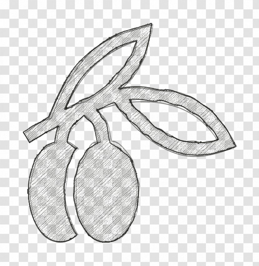 Branch Icon Fruit Olive - Olives - Silver Drawing Transparent PNG