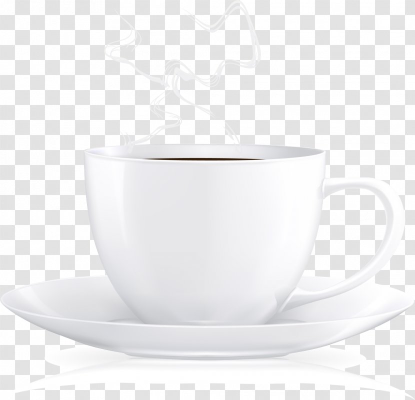 Cappuccino White Coffee Cup Porcelain - Fresh Transparent PNG