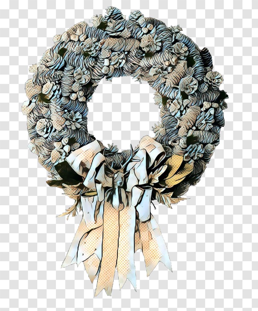 Christmas Decoration Cartoon - Wreath - Plant Hydrangea Transparent PNG