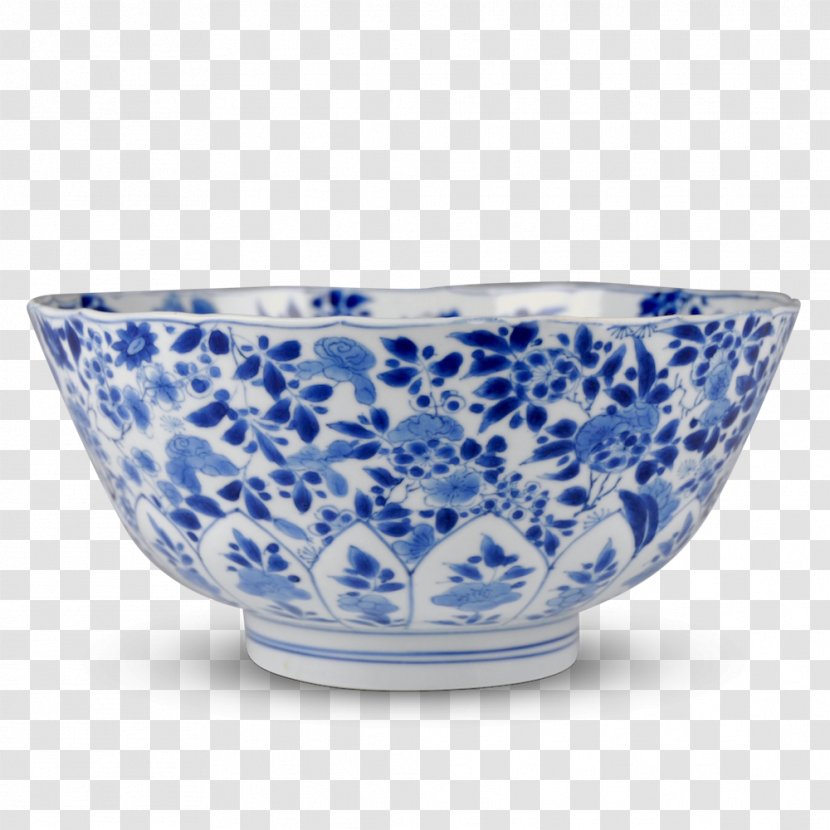 Blue And White Pottery Ceramic Bowl Tableware Porcelain - Celadon Vase Transparent PNG