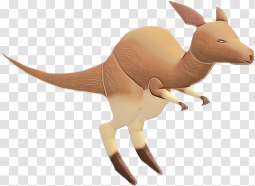 Kangaroo Cartoon - Dinosaur - Tail Fawn Transparent PNG