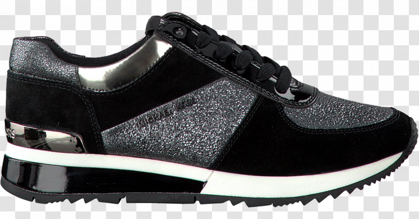 Michael Kors Allie Wrap Black Trainers Sports Shoes Suede & Leather Metallic Sporty Trainer Colou - Sneakers - Baby Transparent PNG