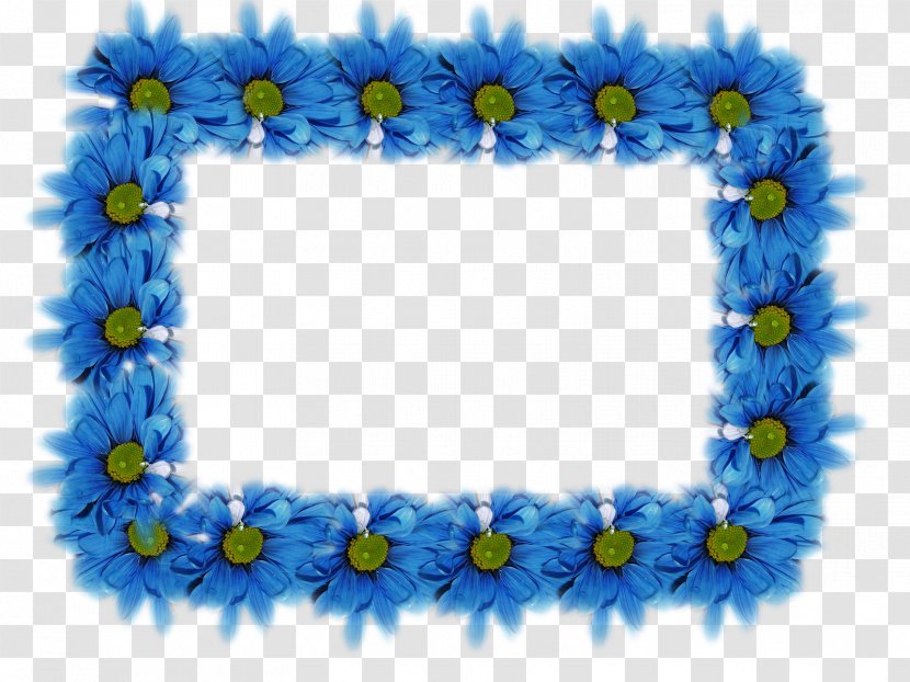 Petal Flower Floral Design Picture Frames - Blue Transparent PNG