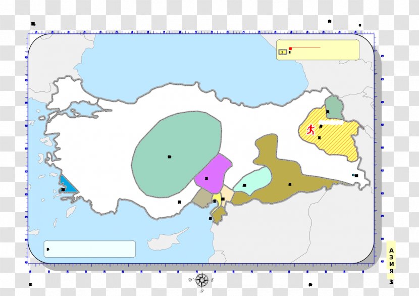 North Caucasus Mammal Map Cartoon - Border Transparent PNG