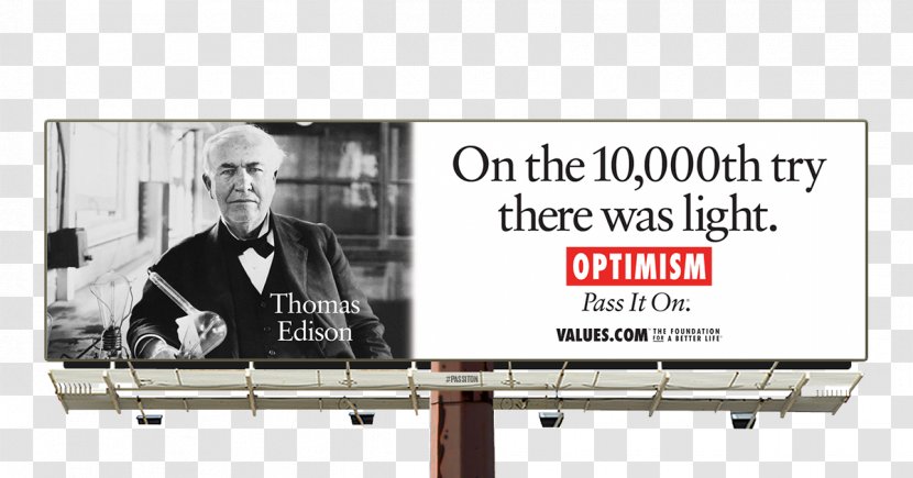 Milan Billboard Advertising Invention February 11 - Thomas Edison Transparent PNG