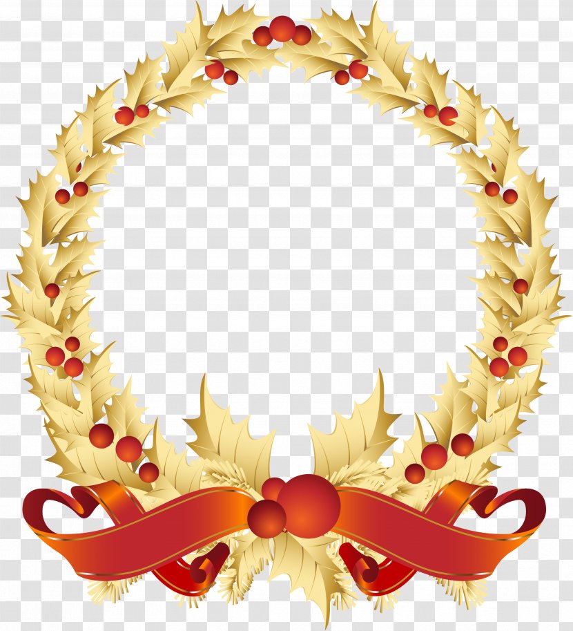 Christmas Decoration - Decor - Wreath Transparent PNG