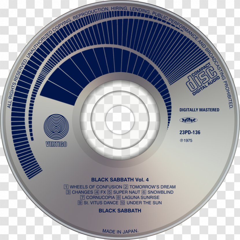 Compact Disc Black Sabbath Bloody Local Hero Technical Ecstasy - Frame Transparent PNG