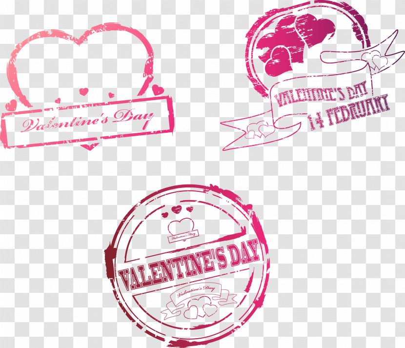 Postmark Designer Sonderstempel - Logo - Valentine's Day Stamp Element Transparent PNG