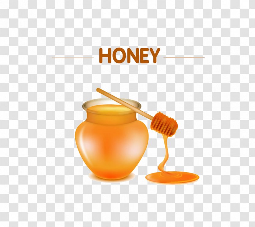 Honey Bee Illustration - Jar Transparent PNG