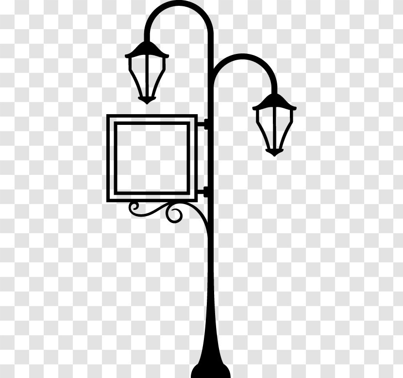 Street Light Black And White Download - Text - Retro Billboard Transparent PNG