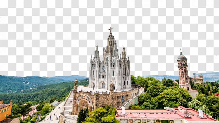 Tibidabo Temple Expiatori Del Sagrat Cor Sagrada Famxedlia Stock Photography - Recreation - Classic White Castle Peak Transparent PNG