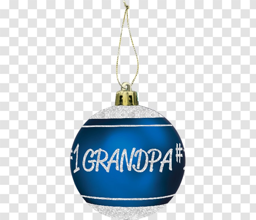 Christmas Ornament Cobalt Blue Day - Decoration - Gifts Grandpa Transparent PNG