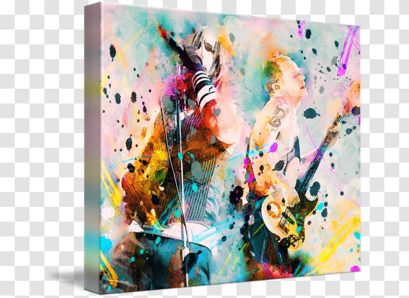 Red Hot Chili Peppers Con Carne Painting Art Canvas Print - Frame Transparent PNG
