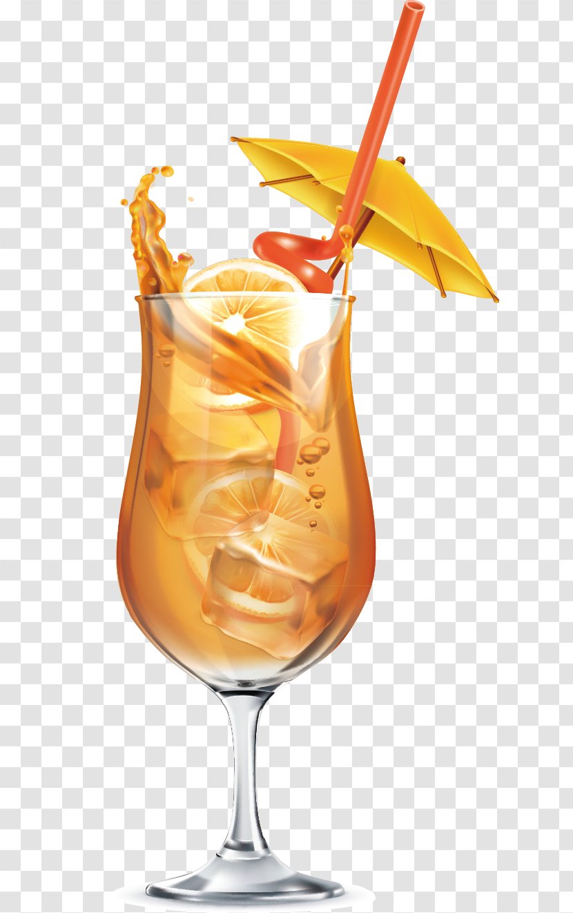 Cocktail Martini Iced Tea - Flavor - Drinks Decoration Vector Material Transparent PNG