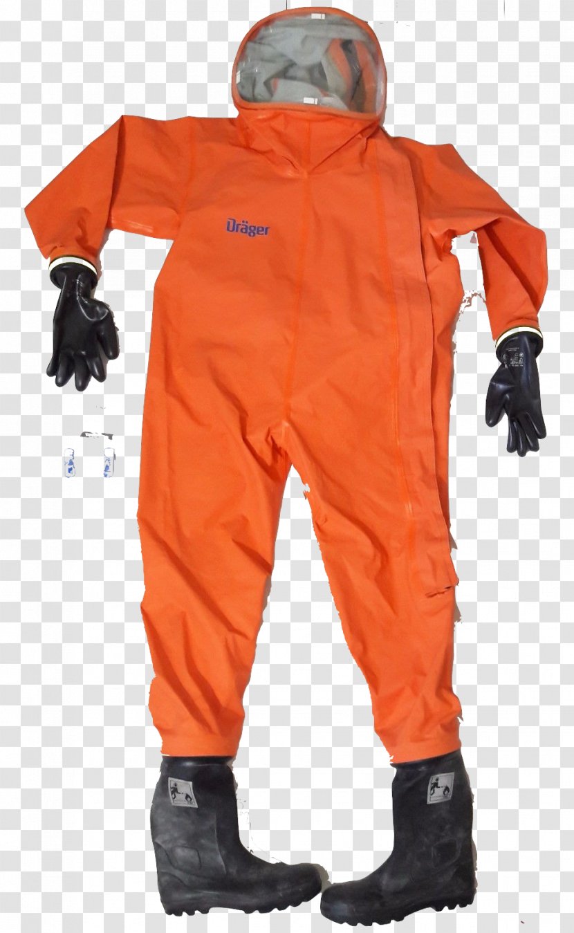 Dry Suit Hazardous Material Suits Dangerous Goods - Orange - HAZMAT Transparent PNG