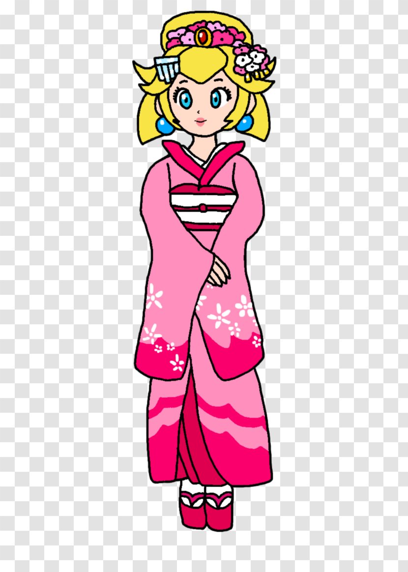 Princess Peach Dress Kimono Clothing Rosalina - Cartoon Transparent PNG
