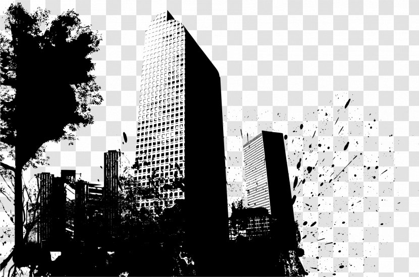 Silhouette Architecture - Skyscraper - City Transparent PNG