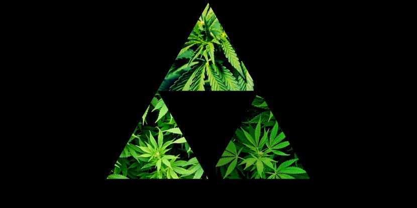 Hemp Cannabis Green Triangle Leaf Transparent PNG