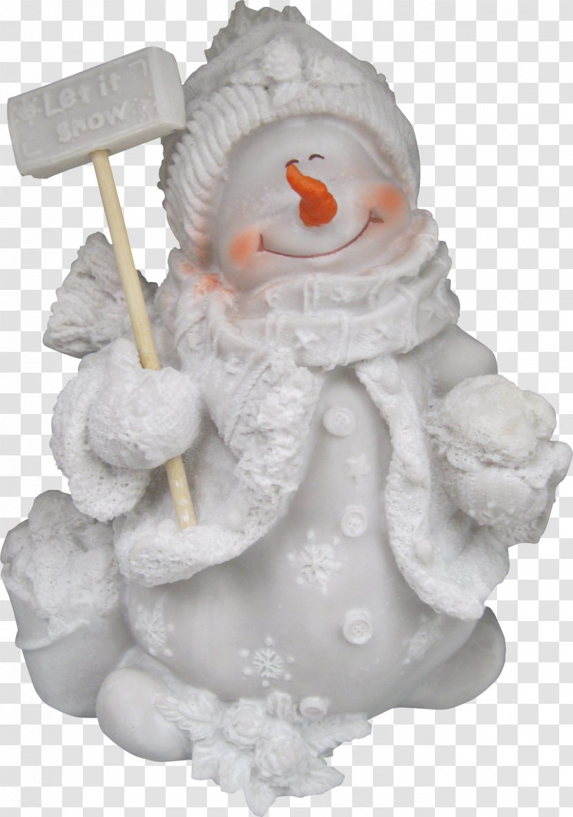 Map Figurine Greeting The Snowman - White Sculpture Transparent PNG