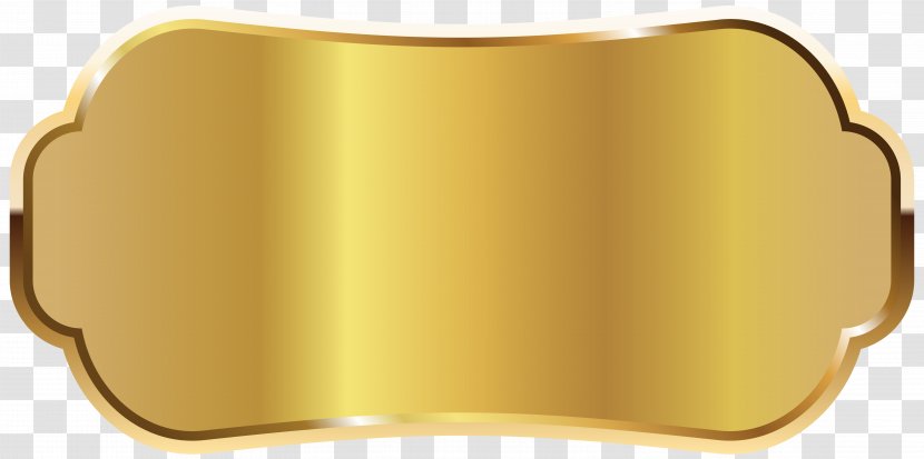 Metal Material Yellow Product - Rectangle - Golden Label Clipart Image Transparent PNG