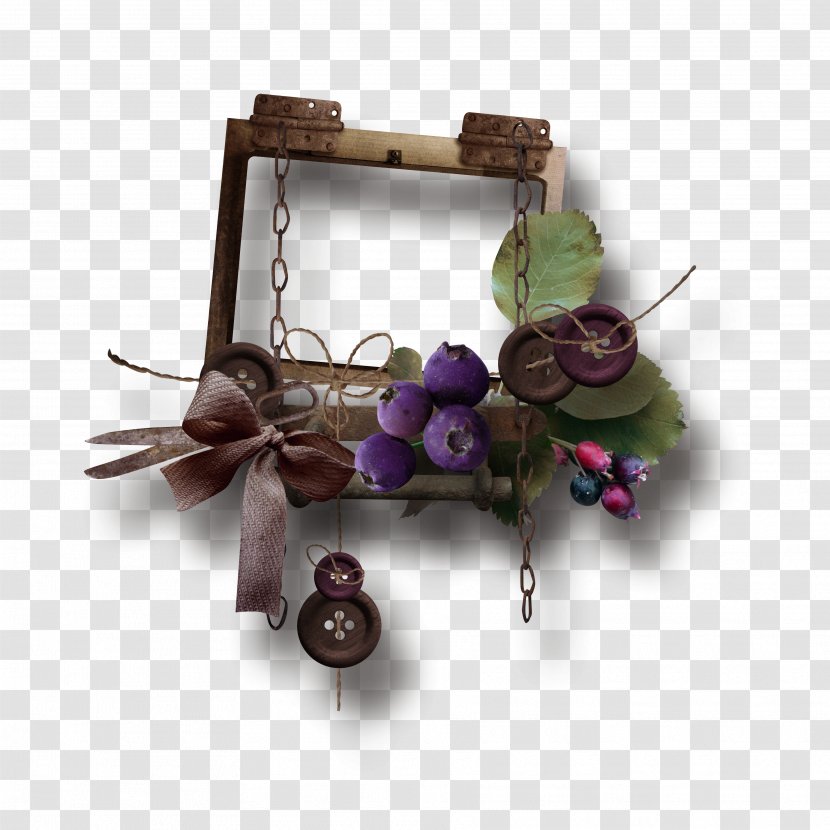 Picture Frame - Violet - Vintage Blueberries Transparent PNG
