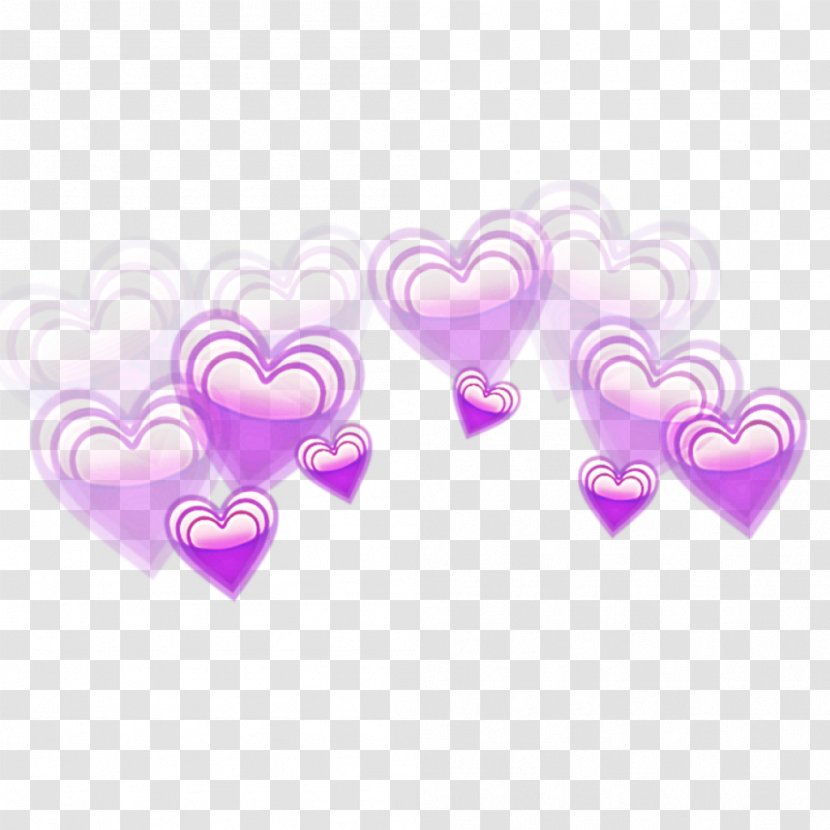Emoticon - Heart - Purple Violet Transparent PNG