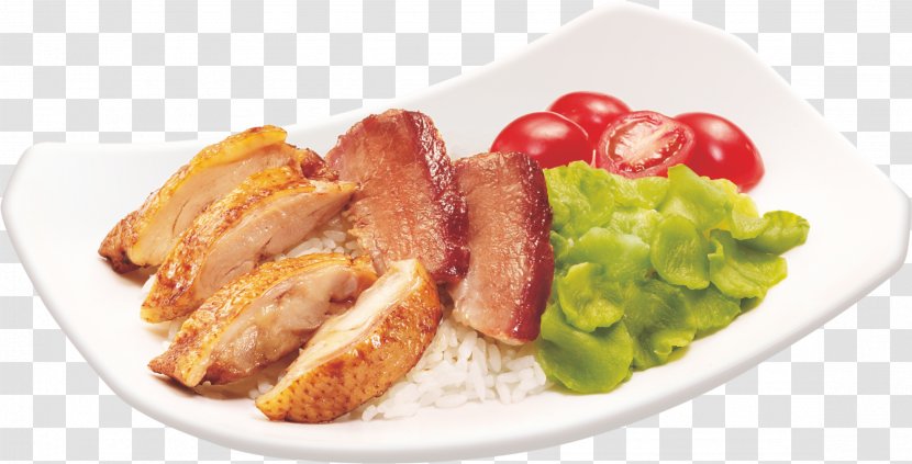 Red Braised Pork Belly Char Siu Hainanese Chicken Rice Risotto Barbecue - Chi Hong Transparent PNG